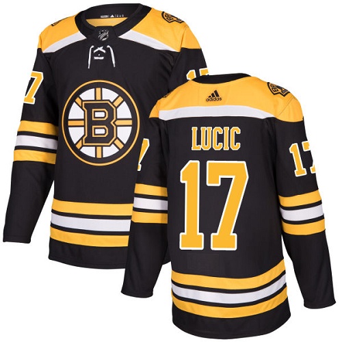 Adidas Men Boston Bruins 17 Milan Lucic Black Home Authentic Stitched NHL Jersey